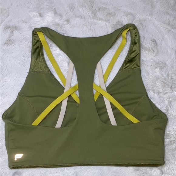 Fabletics Green Seamless Sports Bra with Racerback - Picture 6 of 8